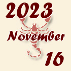 Skorpió, 2023. November 16