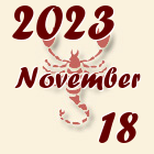 Skorpió, 2023. November 18