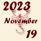 Skorpió, 2023. November 19