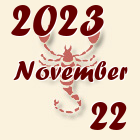 Skorpió, 2023. November 22