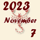 Skorpió, 2023. November 7