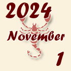 Skorpió, 2024. November 1