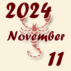Skorpió, 2024. November 11