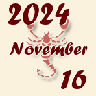 Skorpió, 2024. November 16