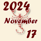 Skorpió, 2024. November 17