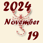 Skorpió, 2024. November 19