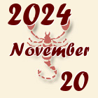 Skorpió, 2024. November 20