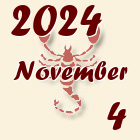 Skorpió, 2024. November 4