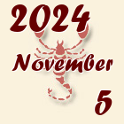Skorpió, 2024. November 5