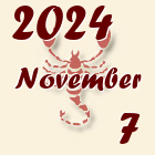 Skorpió, 2024. November 7