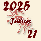 Rák, 2025. Július 21