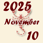 Skorpió, 2025. November 10