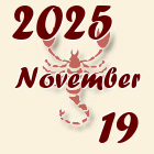 Skorpió, 2025. November 19