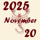 Skorpió, 2025. November 20