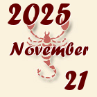 Skorpió, 2025. November 21