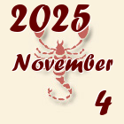 Skorpió, 2025. November 4