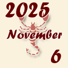 Skorpió, 2025. November 6