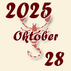 Skorpió, 2025. Október 28
