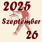 Mérleg, 2025. Szeptember 26