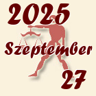 Mérleg, 2025. Szeptember 27