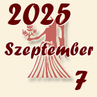 Szűz, 2025. Szeptember 7