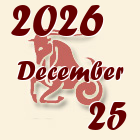 Bak, 2026. December 25
