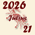 Rák, 2026. Július 21