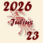 Rák, 2026. Július 23