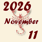 Skorpió, 2026. November 11