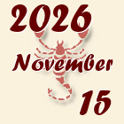 Skorpió, 2026. November 15