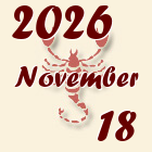 Skorpió, 2026. November 18