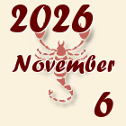 Skorpió, 2026. November 6