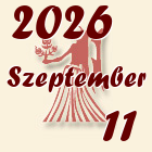Szűz, 2026. Szeptember 11