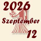 Szűz, 2026. Szeptember 12