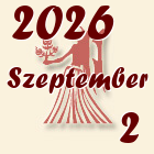 Szűz, 2026. Szeptember 2