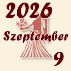 Szűz, 2026. Szeptember 9