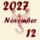 Skorpió, 2027. November 12