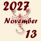 Skorpió, 2027. November 13