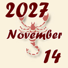 Skorpió, 2027. November 14