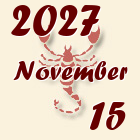 Skorpió, 2027. November 15