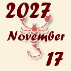 Skorpió, 2027. November 17