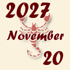 Skorpió, 2027. November 20