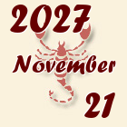 Skorpió, 2027. November 21