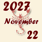 Skorpió, 2027. November 22