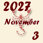 Skorpió, 2027. November 3