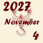 Skorpió, 2027. November 4