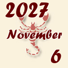 Skorpió, 2027. November 6