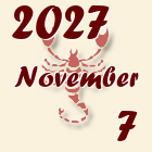 Skorpió, 2027. November 7