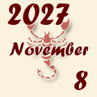Skorpió, 2027. November 8