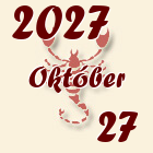 Skorpió, 2027. Október 27